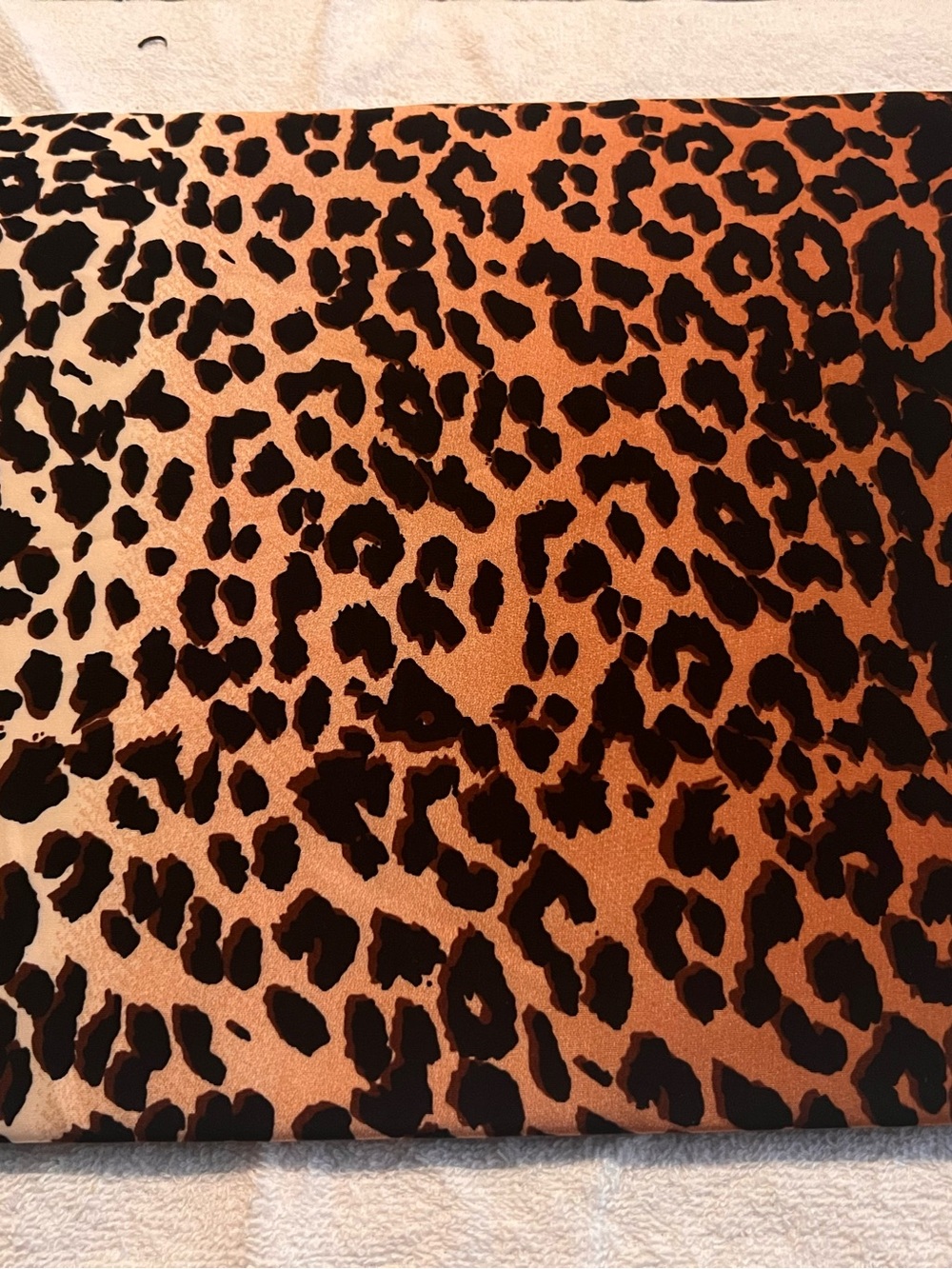 Leopard Print Metallic Clutch - Black & Copper